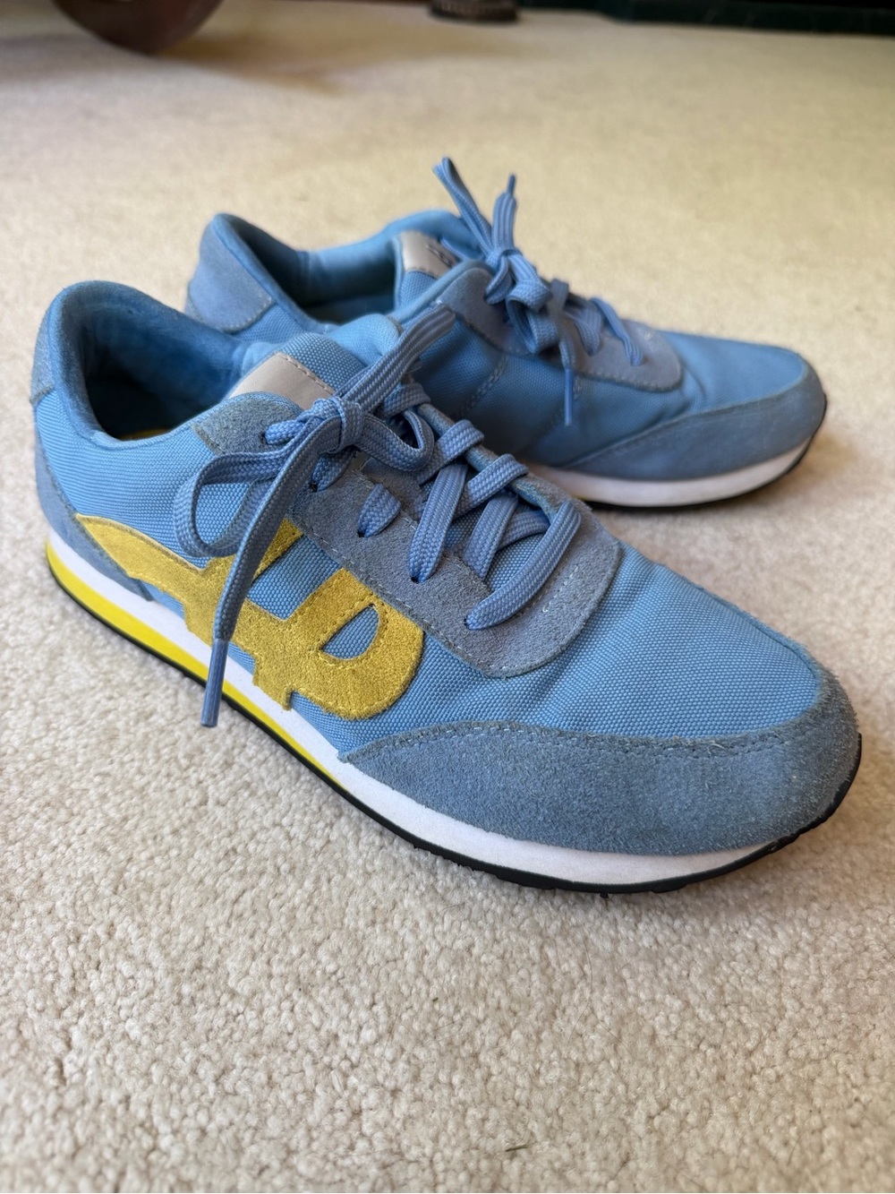 Light Blue & Yellow Hush Puppies comfort Sneakers